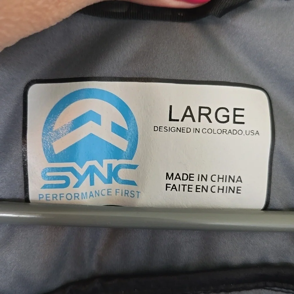 Sync Black Puffer Coat Size Large